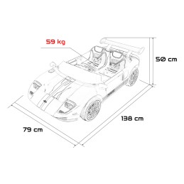 Pojazd Ford GT Szary