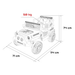 Pojazd Jeep BEAST 4x4 Czerwony