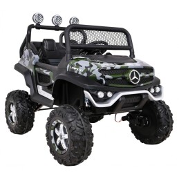 Mercedes Benz Unimog dla dzieci Lakier Moro + Napęd 4x4 + Pilot + Bagażnik + Wolny Start + MP3 LED