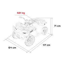 Pojazd Quad 4x4 ATV WOLF Różowy