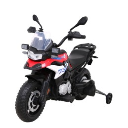 Motor BMW F850 GS na akumulator dla dzieci Czerwony + Kółka pomocnicze + Audio LED + Wolny Start + EVA