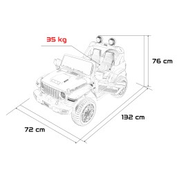 Pojazd Jeep Wrangler Rubicon LIFT Czarny