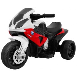 Motor BMW S1000 RR Mini na akumulator dla dzieci Czerwony + 3 koła + Dźwięki + LED
