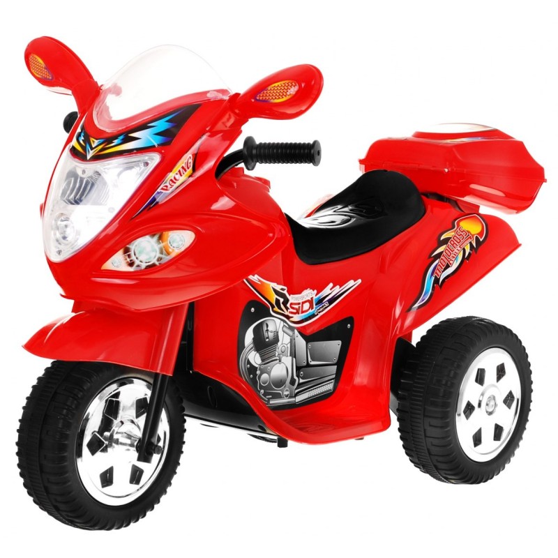 Motorek Trójkołowy BJX-088 elektryczny dla najmłodszych Czerwony + Dźwięki + Światła