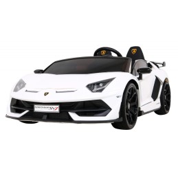 Lamborghini SVJ DRIFT dla 2 dzieci Biały + Funkcja driftu + Pilot