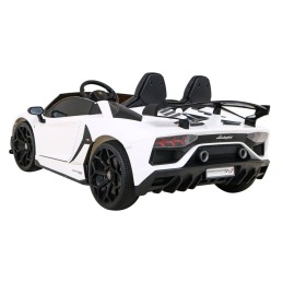 Lamborghini SVJ DRIFT dla 2 dzieci Biały + Funkcja driftu + Pilot