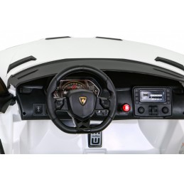 Lamborghini SVJ DRIFT dla 2 dzieci Biały + Funkcja driftu + Pilot