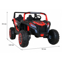 Buggy ATV Racing dla 2 dzieci Czerwony + Napęd 4x4 + Pilot + Wolny Start + MP3 LED