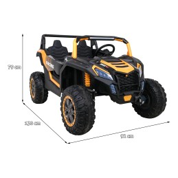 Buggy ATV Racing dla 2 dzieci Złoty + Napęd 4x4 + Pilot + Wolny Start + MP3 LED
