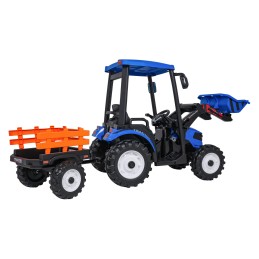 Pojazd MEGA Traktor D68 Z Przyczepką Niebieski