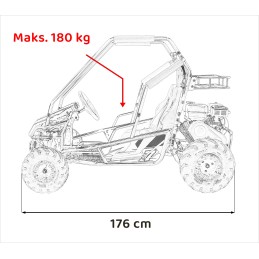 Pojazd BUGGY Spalinowy LUCKY SEVEN Czerwony