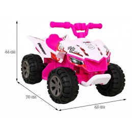 Quad The Fastest na akumulator dla dzieci Różowy + Silnik 25W