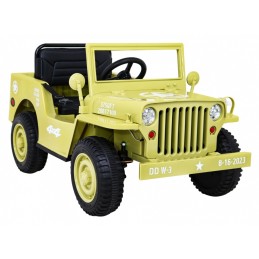 Autko Wojskowe Retro dla dzieci Beżowy + Napęd 4x4