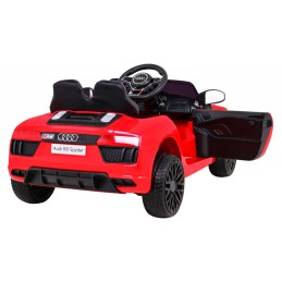 Audi R8 na akumulator dla dzieci Czerwony + Pilot + EVA + Wolny Start + MP3 LED