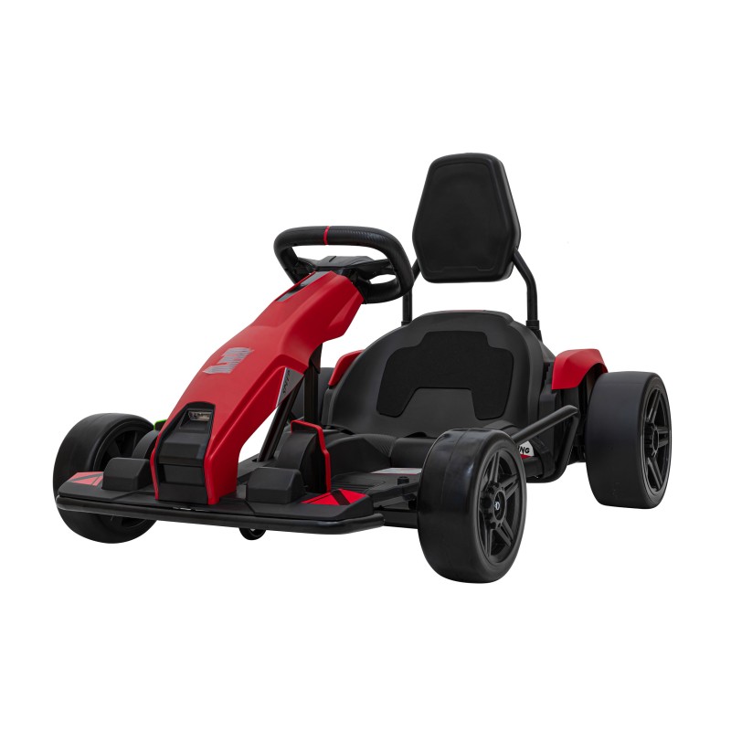 Gokart Fast 3 Drift na akumulator dla dzieci Czerwony + Funkcja driftu + Silniki 2x150W + Radio LED + Pasy