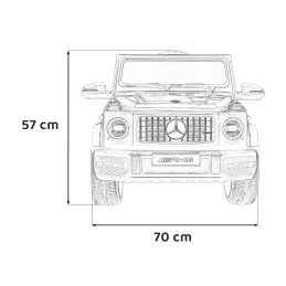 Mercedes AMG G63 dla dzieci Czerwony + Pilot