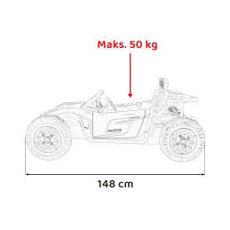 Auto Buggy Racing 5 na akumulator dla dzieci +3. Szary + Silniki 2x200W + Pilot + Wolny Start