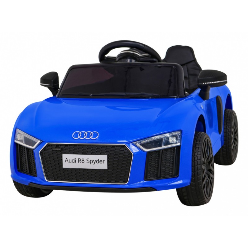 Audi R8 na akumulator dla dzieci Niebieski + Pilot + EVA + Wolny Start + MP3 LED