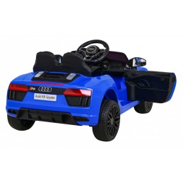 Audi R8 na akumulator dla dzieci Niebieski + Pilot + EVA + Wolny Start + MP3 LED