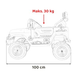 Toyota FJ Cruiser dla dzieci Moro + Pilot + Napęd 4x4 + Audio LED + EVA + Wolny Start