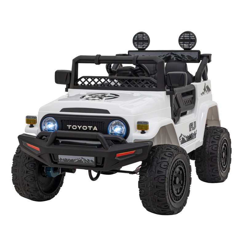 Toyota FJ Cruiser dla dzieci Biały + Pilot + Napęd 4x4 + Audio LED + EVA + Wolny Start