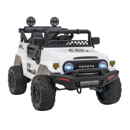 Toyota FJ Cruiser dla dzieci Biały + Pilot + Napęd 4x4 + Audio LED + EVA + Wolny Start