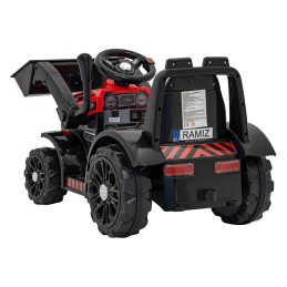Traktor Spychacz G320 dla najmłodszych dzieci Czerwony + Ruchoma łyżka + Melodie + Klakson + Światła LED