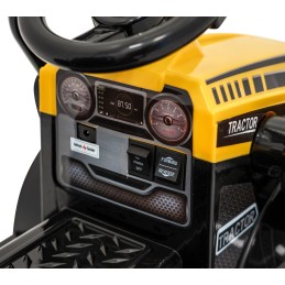 Traktor Spychacz G320 dla najmłodszych dzieci Żółty + Ruchoma łyżka + Melodie + Klakson + Światła LED