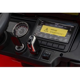 Jeep Wrangler Rubicon na akumulator dla dzieci Pomarańczowy + Pilot + Radio MP3 LED + Koła EVA