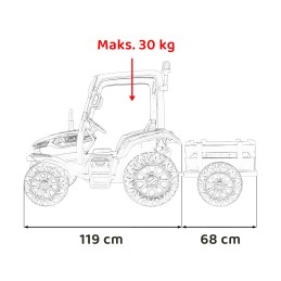 Traktor BLAST Z Przyczepką Czerwony