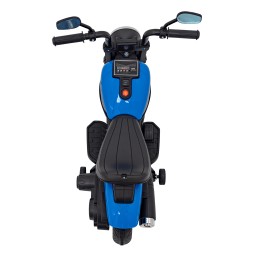 Motorek Chopper FASTER na akumulator dla dzieci Niebieski + Radio FM + Panel audio + LED