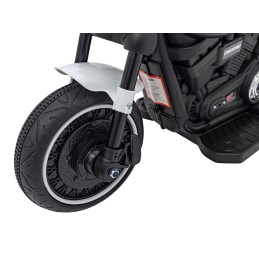 Motorek Chopper FASTER na akumulator dla dzieci Biały + Radio FM + Panel audio + LED
