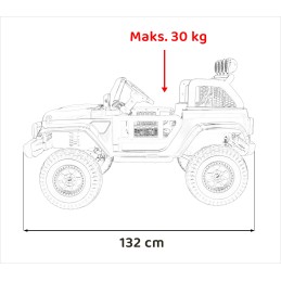 Auto terenowe OFF-ROAD 3.0 dla dzieci Czerwony + Pilot + Wolny Start + Pasy + Audio LED