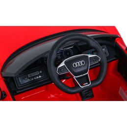 Audi RS E-Tron GT na akumulator Czerwony + Pilot + Napęd 4x4 + Radio MP3 + LED + EVA