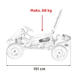 Pojazd Gokart Spalinowy MUD MONSTER Zielony