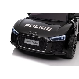 Audi R8 Policja na akumulator dla dzieci + Pilot + EVA + Wolny Start + MP3 LED