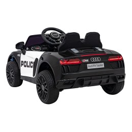 Audi R8 Policja na akumulator dla dzieci + Pilot + EVA + Wolny Start + MP3 LED
