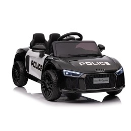 Audi R8 Policja na akumulator dla dzieci + Pilot + EVA + Wolny Start + MP3 LED