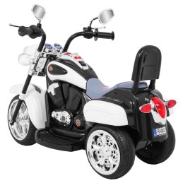 Motorek Chopper NightBike Biały