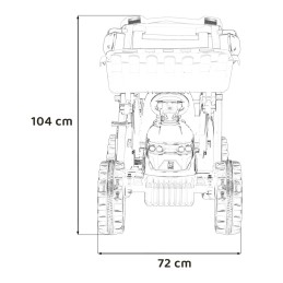 Pojazd MEGA Traktor D68 Z Przyczepką Zielony