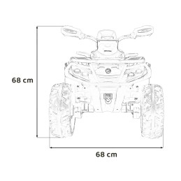 Quad Can Am Outlander ATV z Pilotem Czerwony