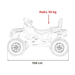 Quad Can Am Outlander ATV z Pilotem Czerwony
