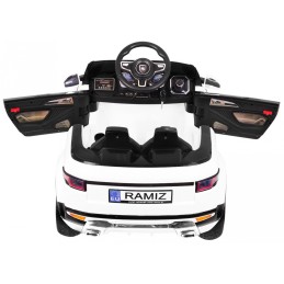 Autko Rapid Racer elektryczne dla dzieci, Biały SUV + Pilot