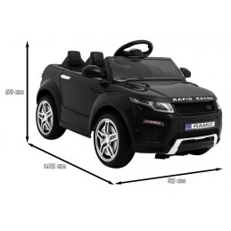 Autko Rapid Racer elektryczne dla dzieci, Czarny SUV + Pilot