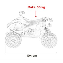 Pojazd Quad Fast Wheel Biały