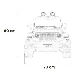 Jeep Wrangler Rubicon na akumulator dla dzieci Biały + Pilot