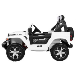 Jeep Wrangler Rubicon na akumulator dla dzieci Biały + Pilot