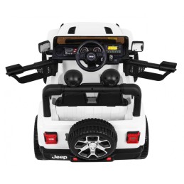 Jeep Wrangler Rubicon na akumulator dla dzieci Biały + Pilot