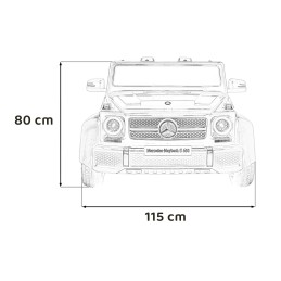 Pojazd Mercedes Benz MAYBACH G650 Czerwony
